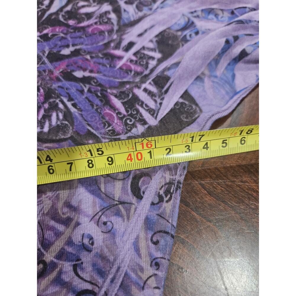 APT 9 Petite L Y2K Butterfly Babydoll Tunic Top Boho Fairycore Embellished - Picture 6 of 7